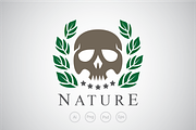 Skull and Leaf Logo Template
