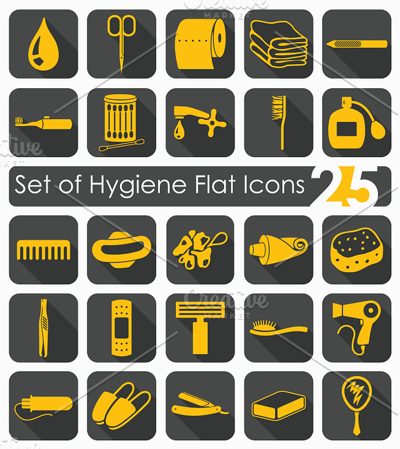 Set of hygiene icons in Icons - product preview 2