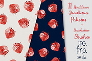 11 Strawberries Patterns & Brash