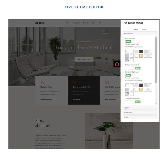 LEO JESSIE - FURNITURE AND HOME DECO in Bootstrap Themes - product preview 3