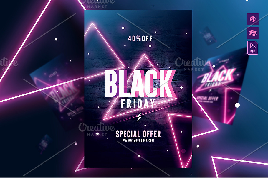 Black Friday Flyer Template in Flyer Templates - product preview 8