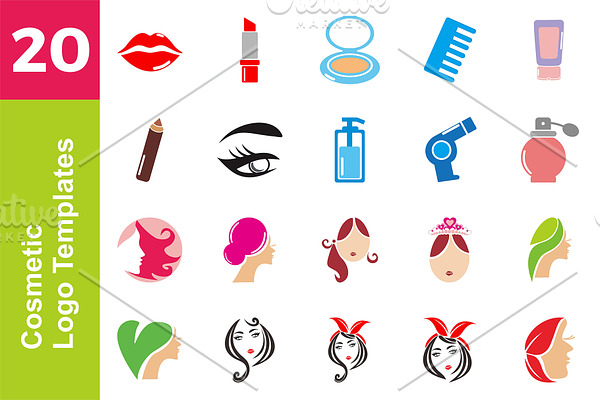 20 Logo Cosmetic Templates Bundle
