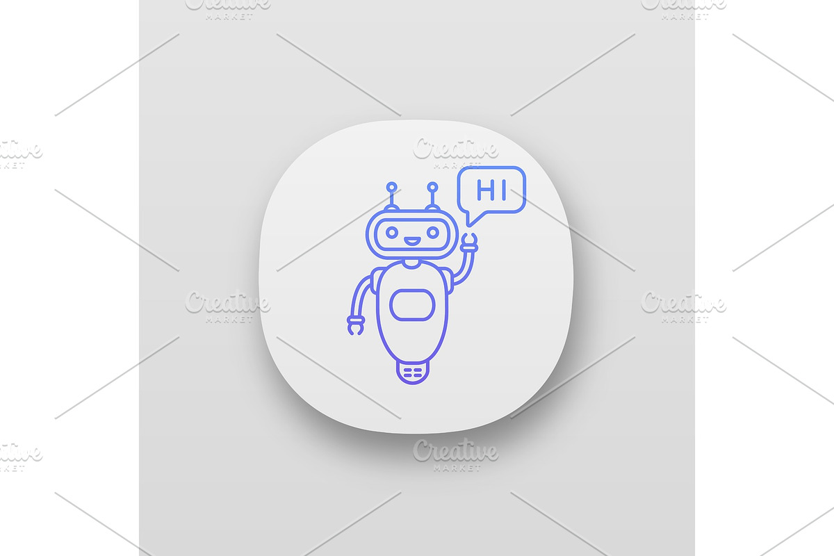 Chatbot saying hi app icon in Icons - product preview 8