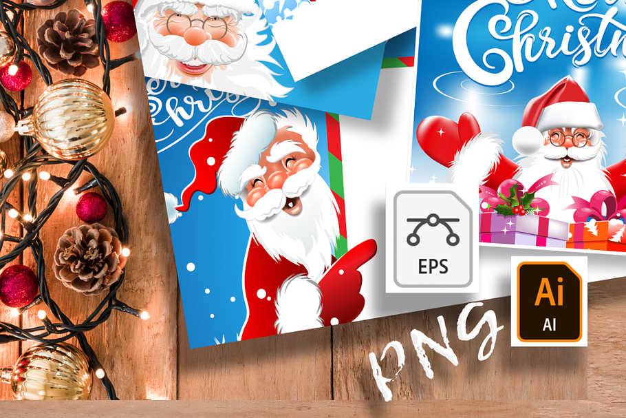 Merry Christmas - holiday cards in Illustrations - product preview 8