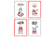 Merry Christmas Greeting Cards with