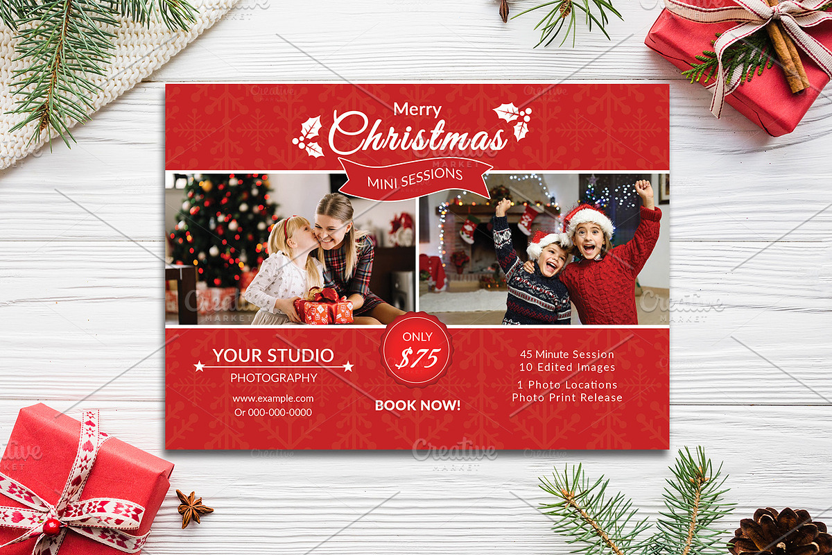 Christmas Mini Session V909 in Flyer Templates - product preview 8