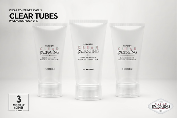Clear Cosmetic Tube Mockups in Branding Mockups - product preview 2