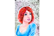 Portrait of a red-haired girl