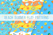 Flat Summer Vacation Beach Patterns