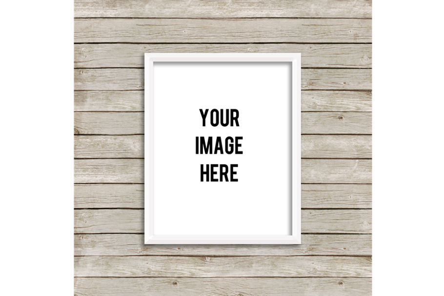 White Frame Product Mockup in Print Mockups - product preview 8