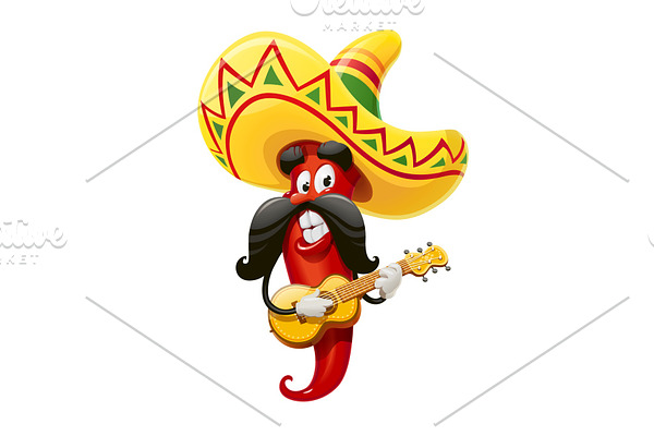 Red pepper. Character for Cinco de