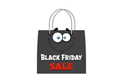 Black Friday Shopping Bag Character