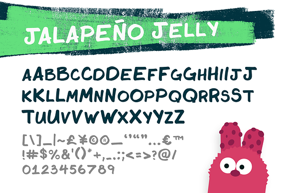 Jalapeño Jelly Display Font in Scrapbooking Fonts - product preview 1