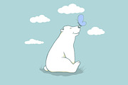 Cartoon cub polar bear