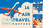16 AirTravel Illustrations