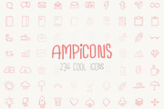 Ampicons / 234 brushed icons