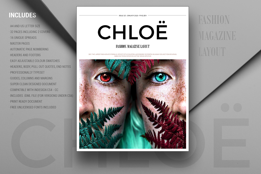 CHLOË | FASHION MAGAZINE in Magazine Templates - product preview 8