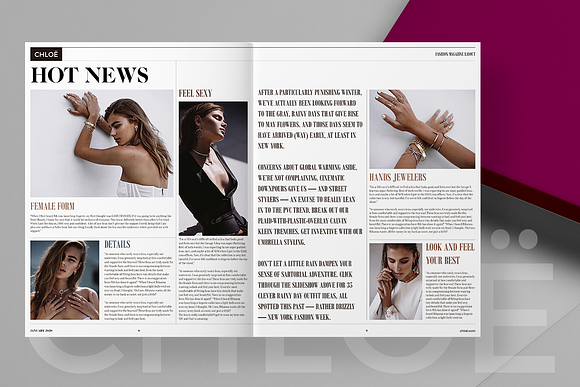 CHLOË | FASHION MAGAZINE in Magazine Templates - product preview 4