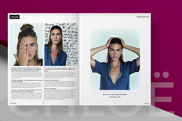 CHLOË | FASHION MAGAZINE in Magazine Templates - product preview 6