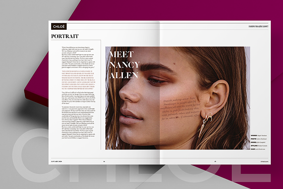 CHLOË | FASHION MAGAZINE in Magazine Templates - product preview 7
