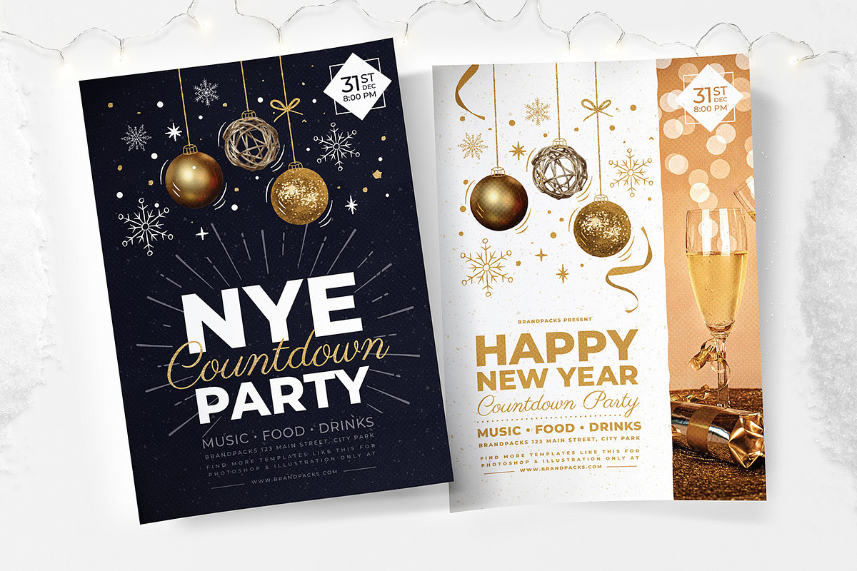 NYE Party Flyers / Posters in Flyer Templates - product preview 8