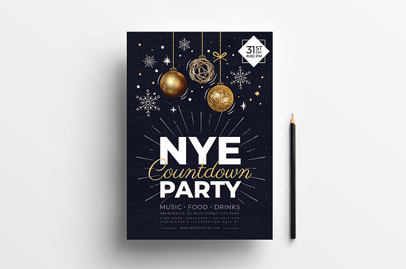 NYE Party Flyers / Posters in Flyer Templates - product preview 1