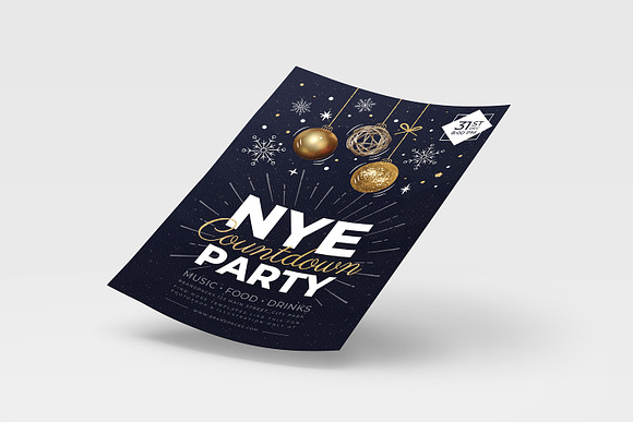 NYE Party Flyers / Posters in Flyer Templates - product preview 3