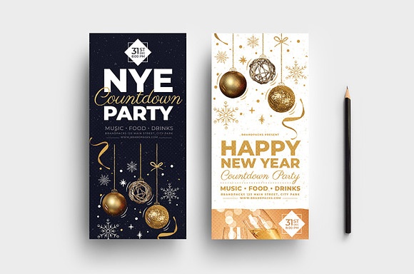 NYE Party Flyers / Posters in Flyer Templates - product preview 6
