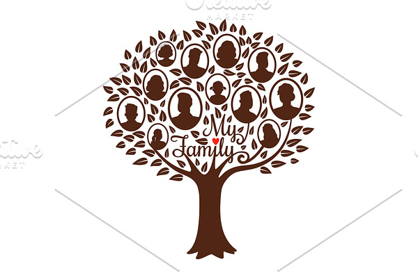 Genealogical family tree