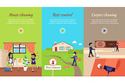 House Cleaning Vector Video Web