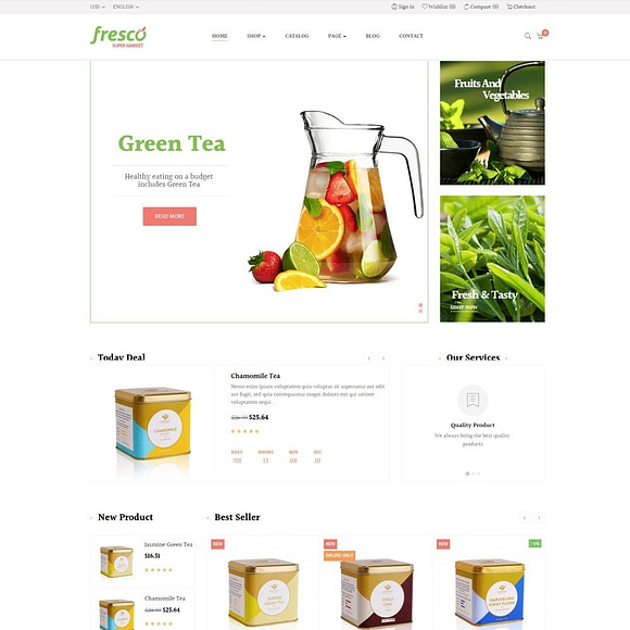 LEO FRESCO - HERBAL AND SPICED TEA S in Bootstrap Themes - product preview 1