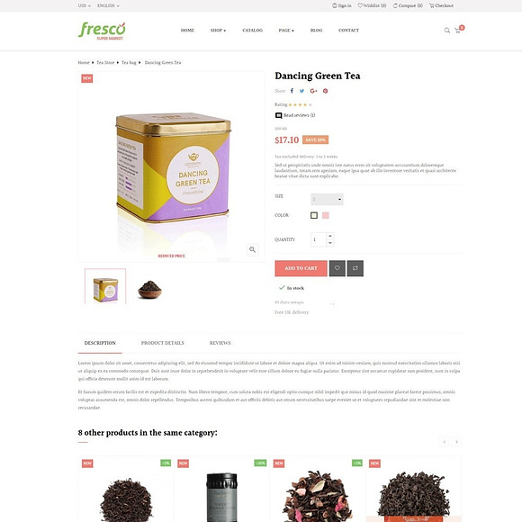 LEO FRESCO - HERBAL AND SPICED TEA S in Bootstrap Themes - product preview 4