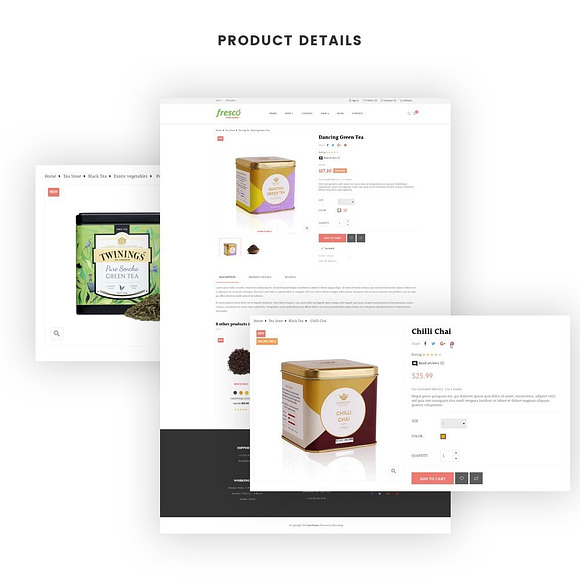 LEO FRESCO - HERBAL AND SPICED TEA S in Bootstrap Themes - product preview 5