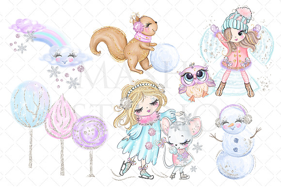 WINTER FUN Clipart in Illustrations - product preview 1