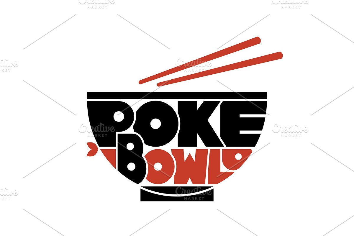 Poke Bowl Hawaiian Cuisine in Illustrations - product preview 8