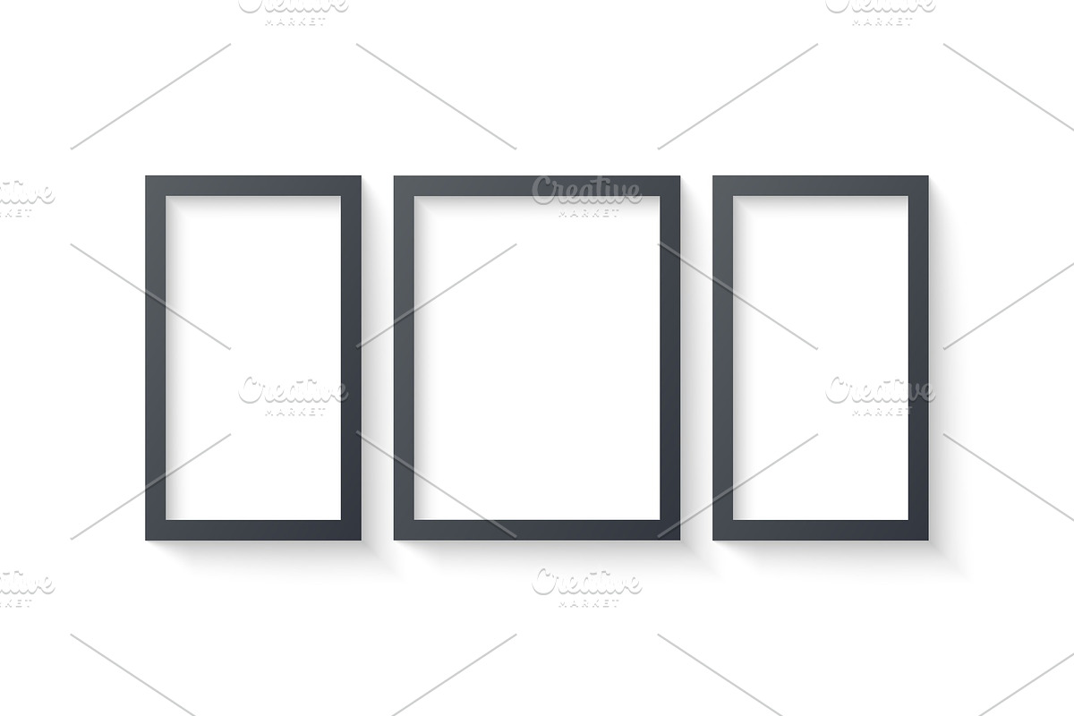 Wall picture frame templates in Illustrations - product preview 8
