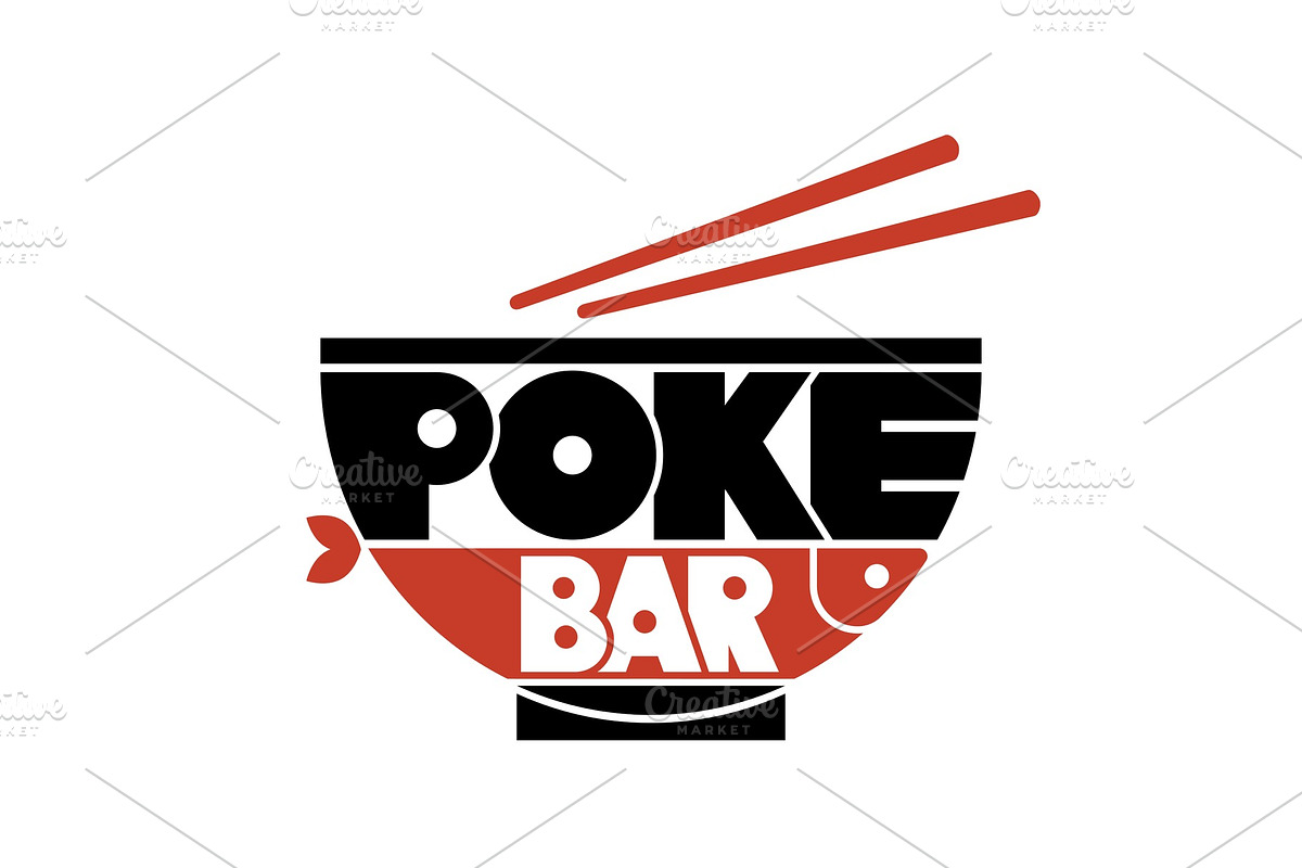Poke Bar Hawaiian Cuisine Restaurant in Illustrations - product preview 8
