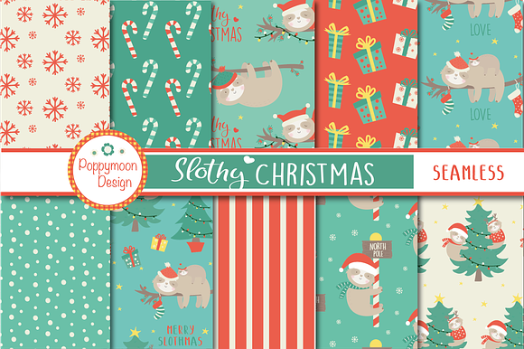 60% off-Slothy christmas in Illustrations - product preview 4