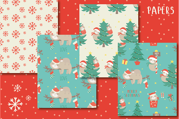 60% off-Slothy christmas in Illustrations - product preview 5