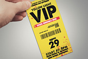 Yellow light - vip pass card