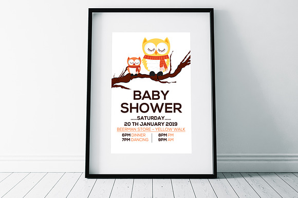 Baby Shower Flyers Bundle 10 in Flyer Templates - product preview 1