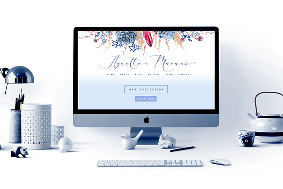 Floral wedding graphic & script font in Wedding Templates - product preview 10