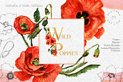 Red Poppies flowers EPS | SVG | PNG