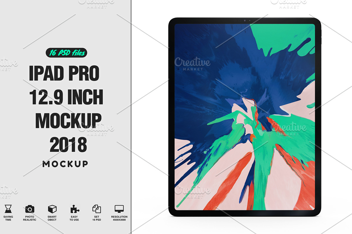 iPad Pro 12.9 inch 2018 Mockup in Mobile & Web Mockups - product preview 8