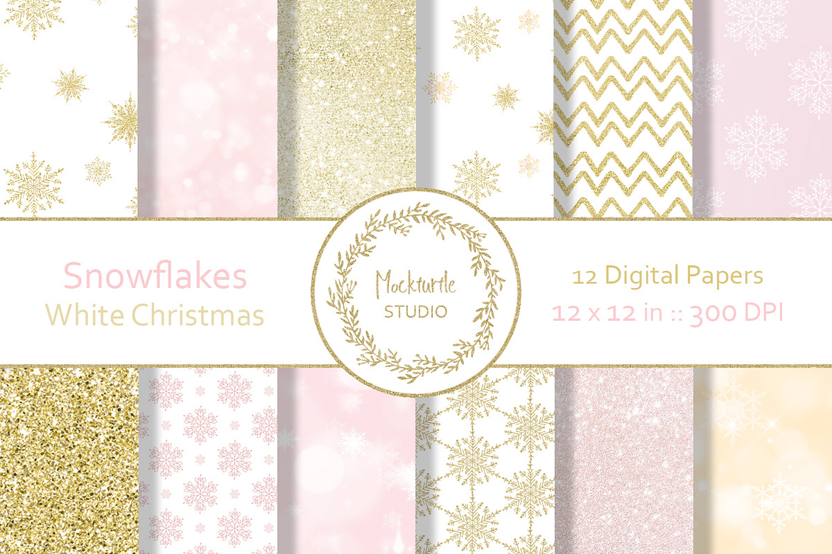 Snowflake Digital Paper in Patterns - product preview 8
