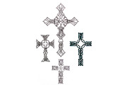 Drawing of a Christian cross in the