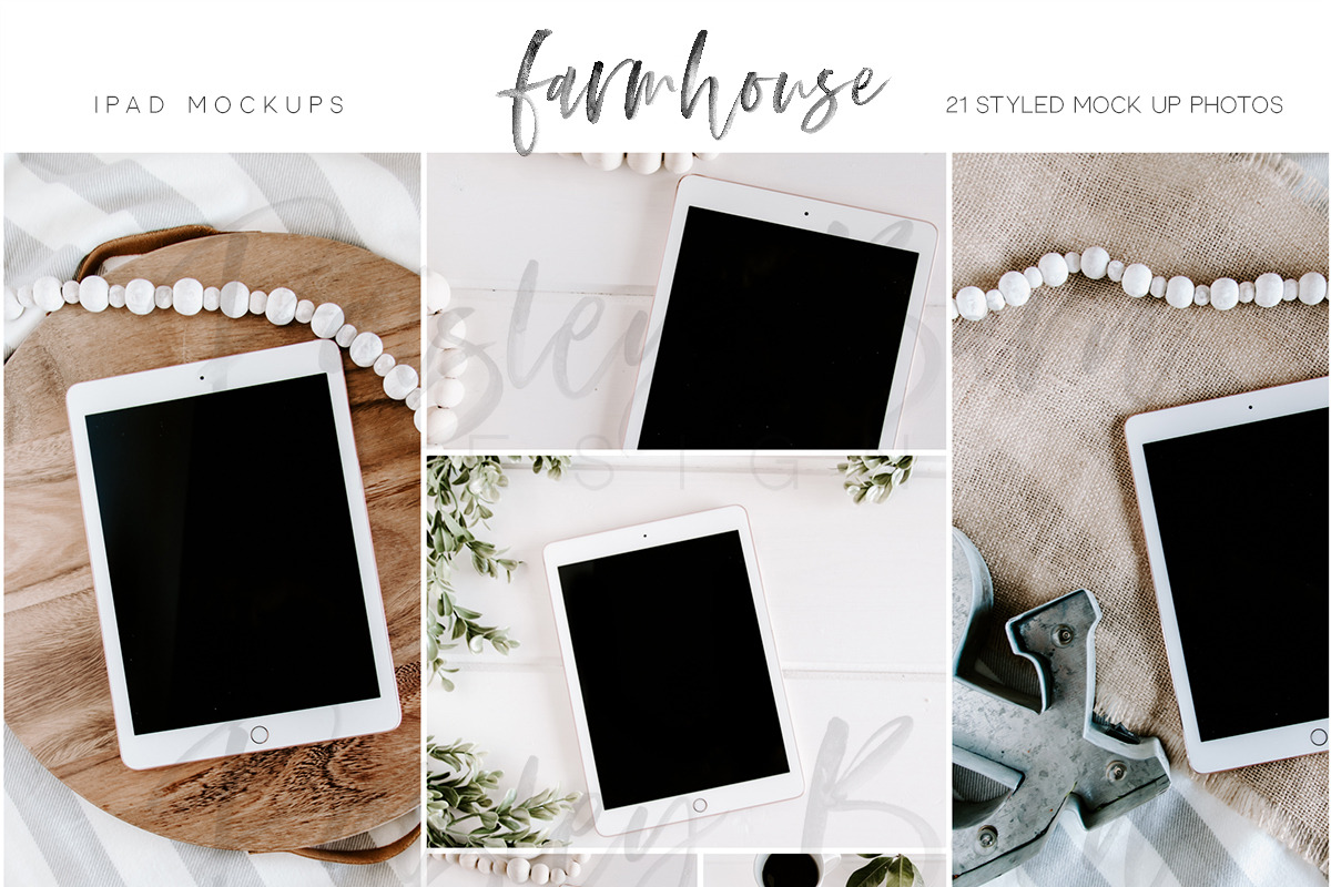 Farmhouse iPad Mock Ups in Mobile & Web Mockups - product preview 8