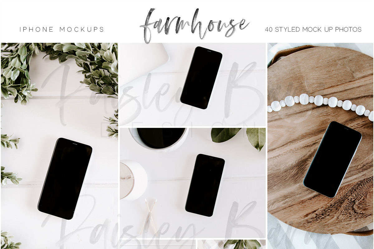 Farmhouse iPhone Mock Ups in Mobile & Web Mockups - product preview 8