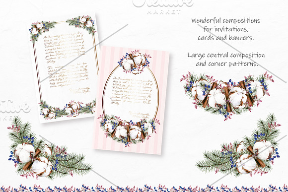 Watercolor Winter Wreaths | Clipart in Illustrations - product preview 3