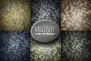 Set of 6 camouflage backgrounds